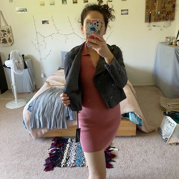 Anthropologie Blank NYC Faux-Suede Dark Gray Moto Jacket/Blazer Size XS NWT - Picture 16 of 16